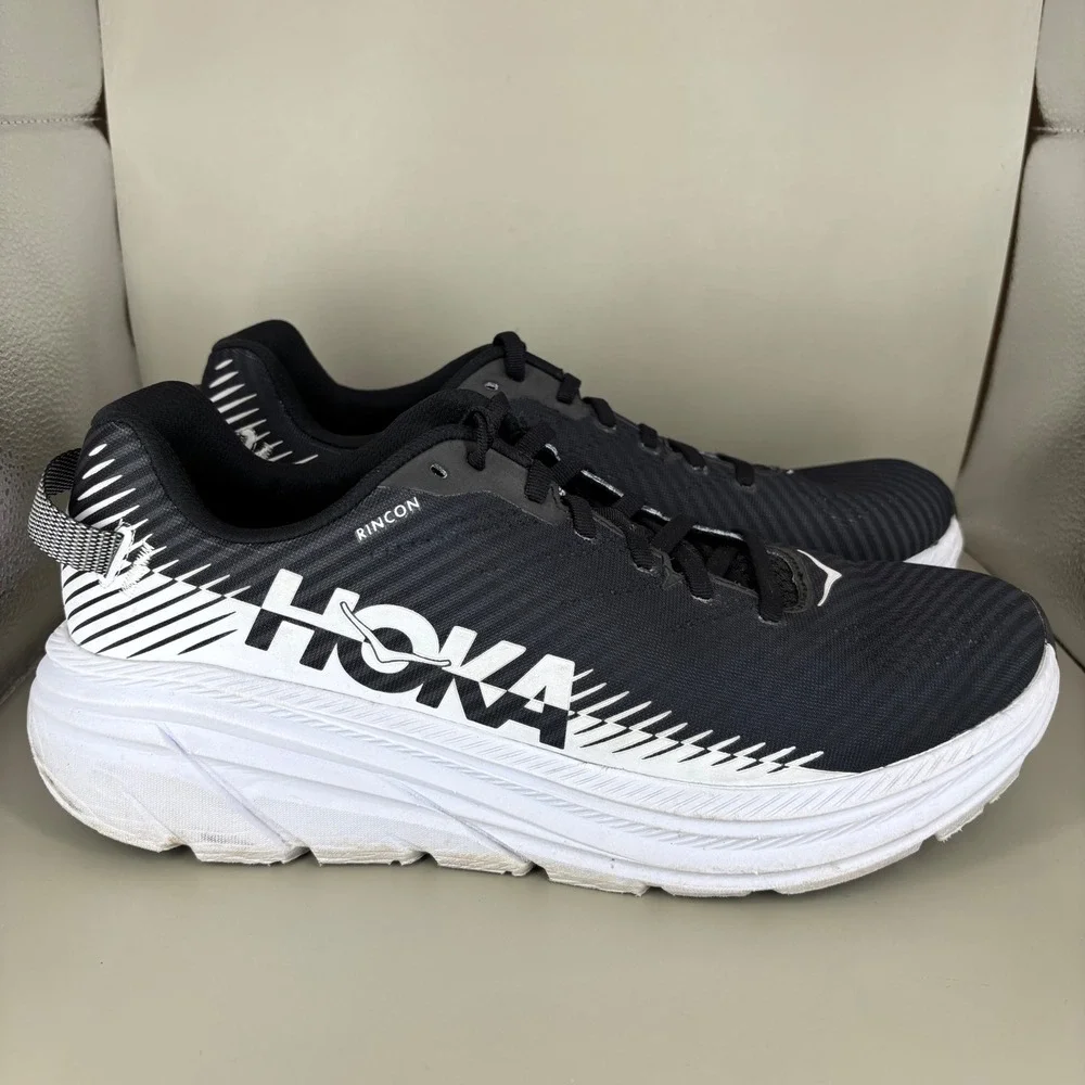 Hoka One One Rincon 2 Womens Running Shoes Black White 1110515 BWHT Size 11